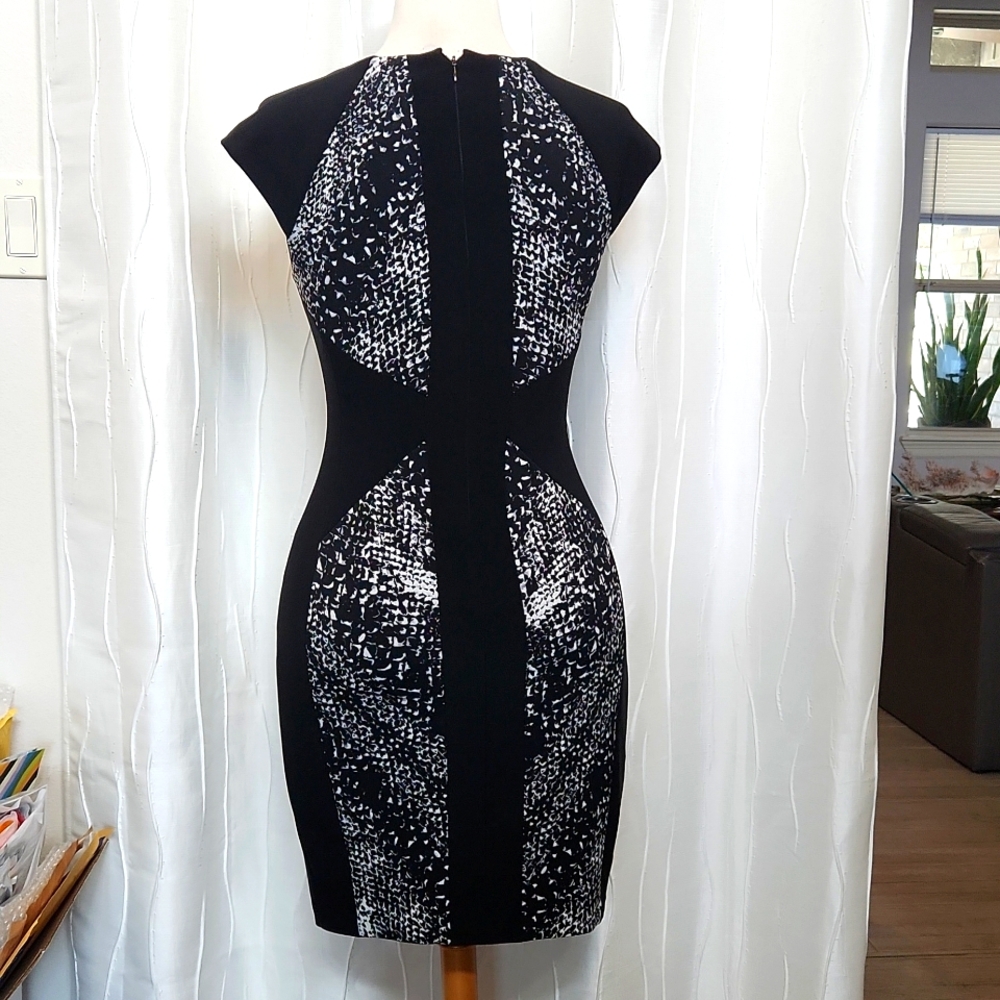 Cache Keyhole Cap Sleeve Dress - image 4